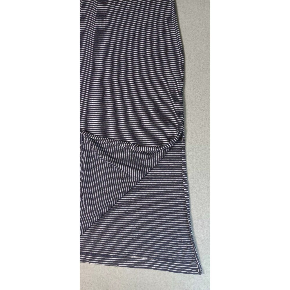 Old Navy Linen Blend Maxi Tshirt Dress XXL Navy Blue Stripes Coastal Nautical - Picture 6 of 11